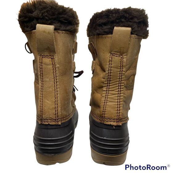 Sorel Badger Waterproof Winter Boots Tan/Brown Size 6 - Picture 4 of 10